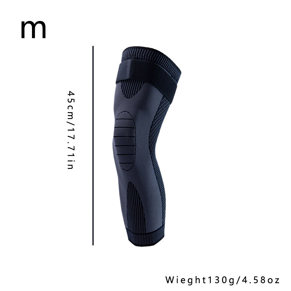 US 1-2 Pcs Full Leg Compression Sleeves Long Knee Braces Support Protector Sport