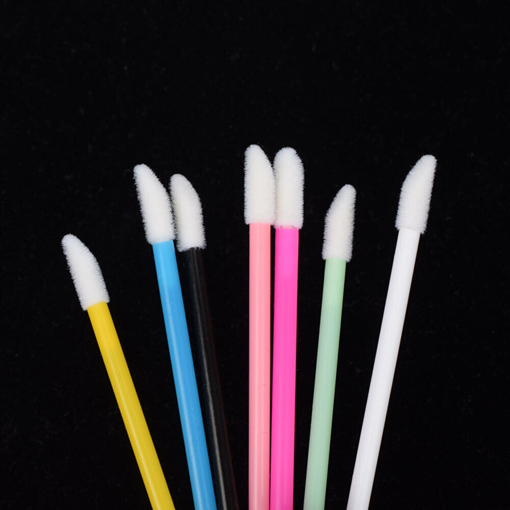 US 100-200 Pack Disposable Lip Brush Gloss Wands Applicator Makeup Cosmetic Tool