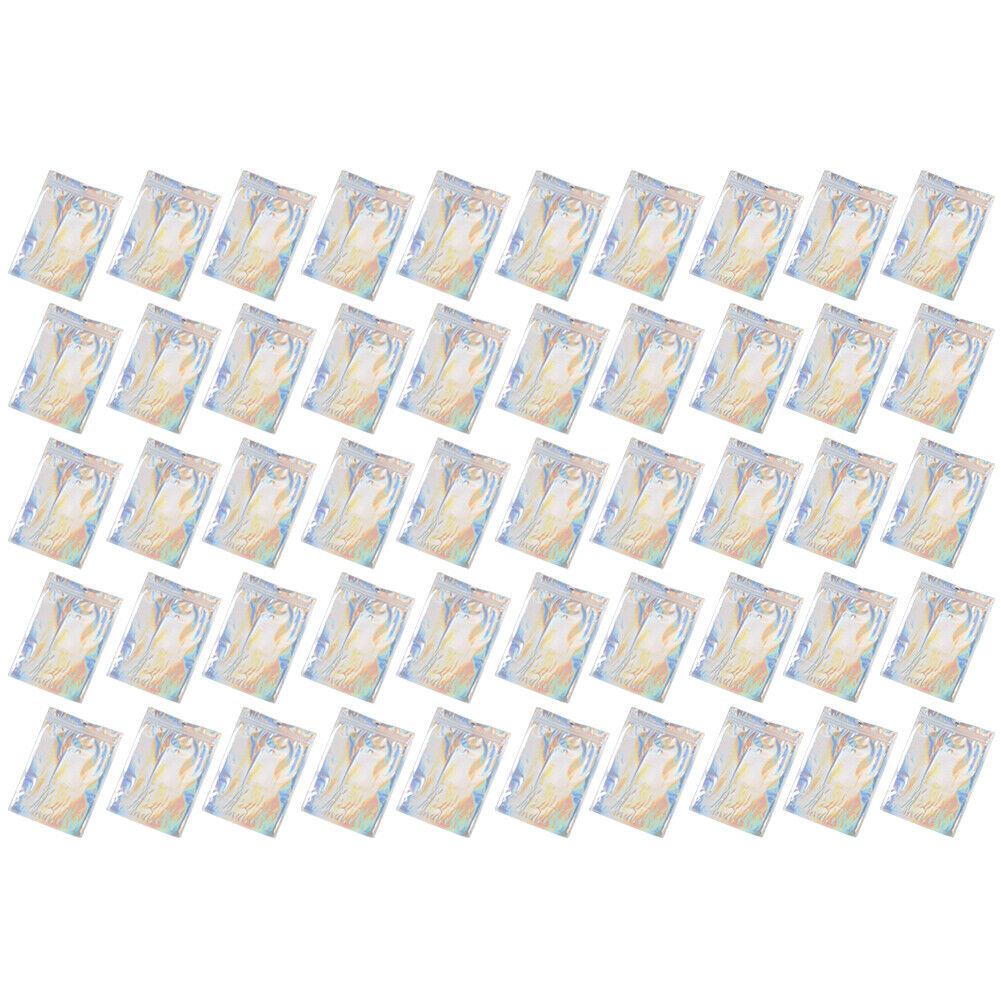 US 50-100 Pack Aluminum Foil Pouch Plastic Packaging Self Seal Laser Zipped Bags