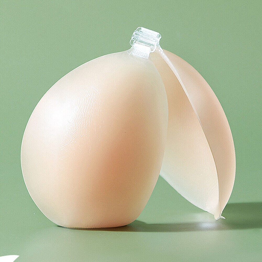 US 1-2 Pack Silicone Self-Adhesive Stick On Gel Push Up Strapless Invisible Bras