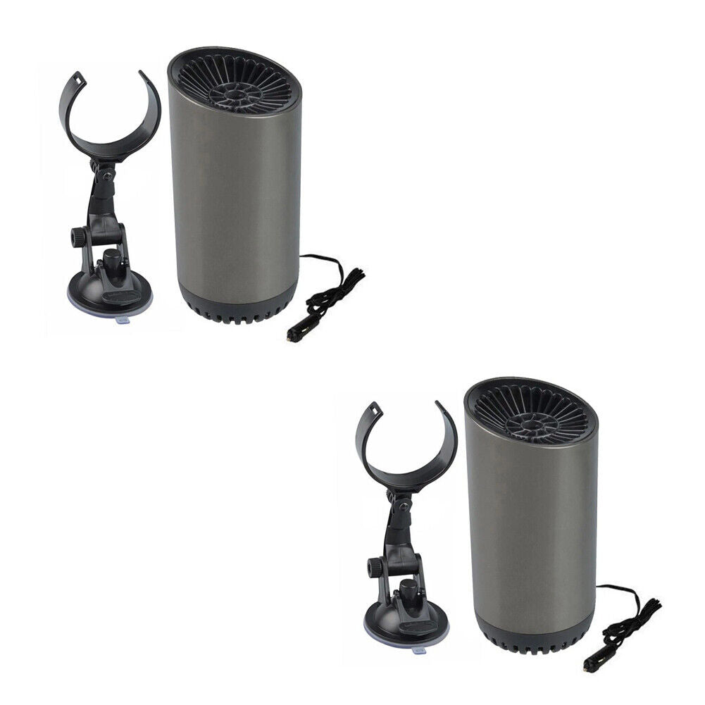 US 1-2 Pcs 12v Auto Heater Car Warm Cup Shape Fast Defroster Windshield Defogger