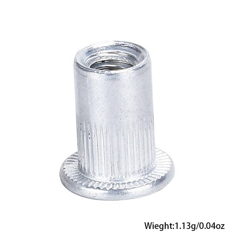 US 100-200 Pack 1/4-20 Aluminum Flange Nutserts Rivet Nut Rivnut Nutsert
