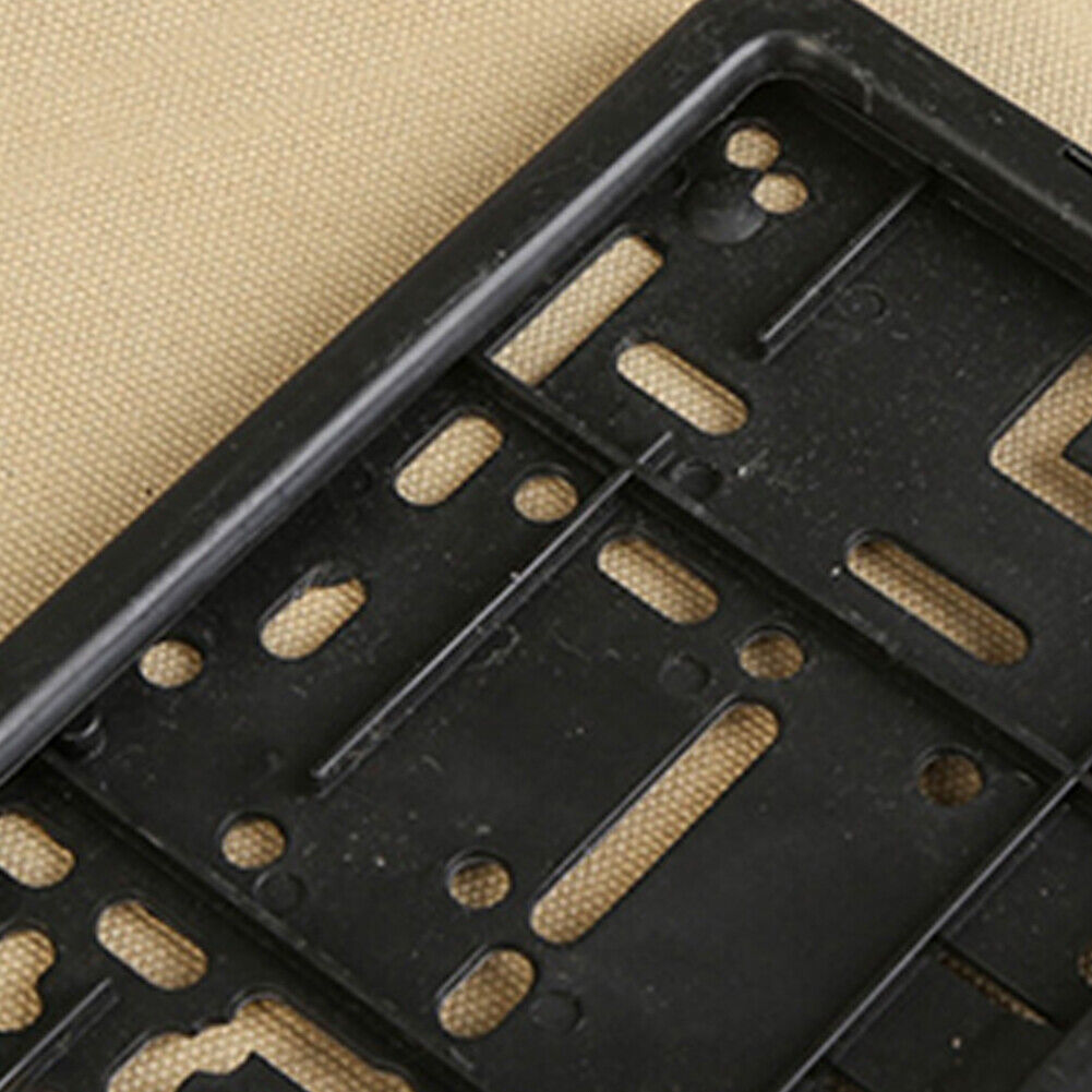US 1-2 Pack High Quality Black European Size License Plate Frame Holder