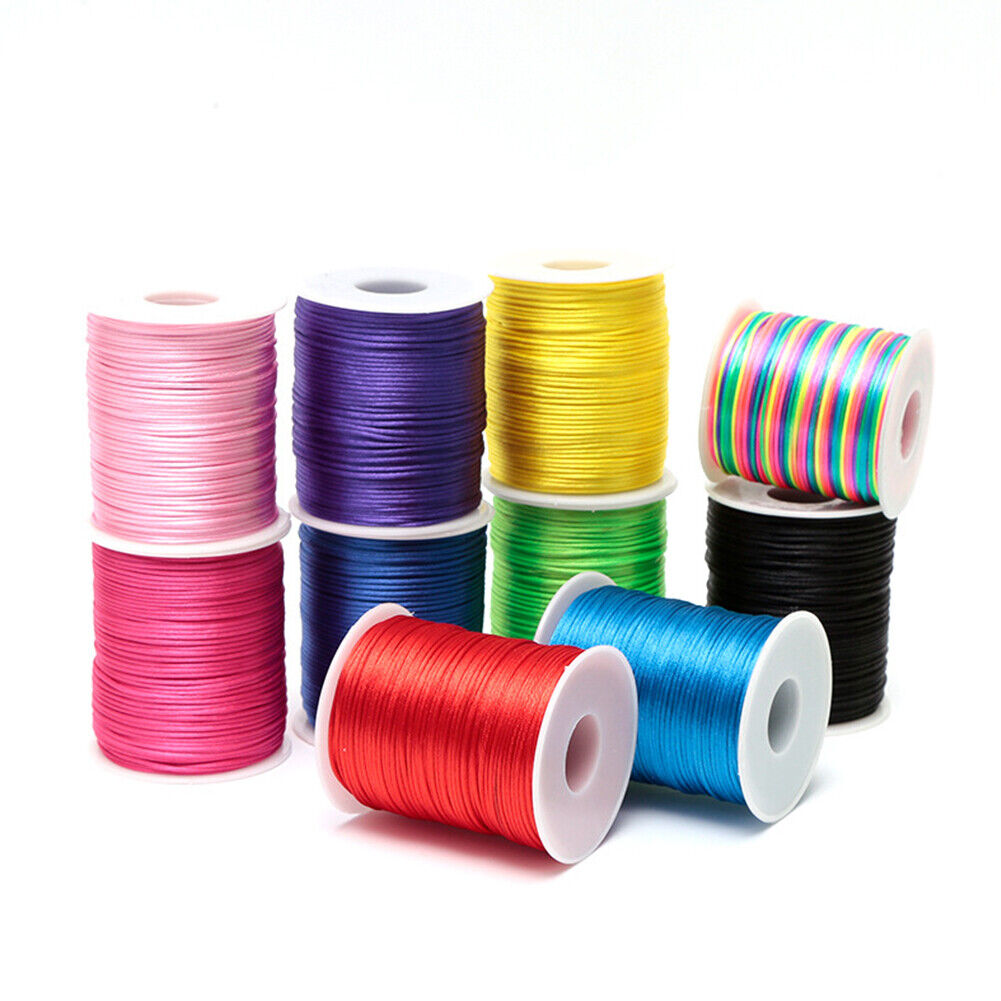 US 1-2 Pc Satin Rattail Cord Nylon Cord Silky Trim Beading String Sewing Project