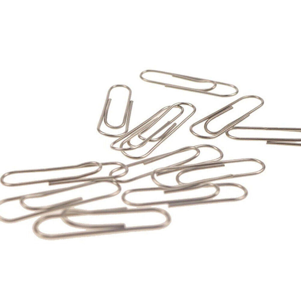 US 200-400 Pcs Large Jumbo Paper Clips 50mm Silver Smooth Craft School Office