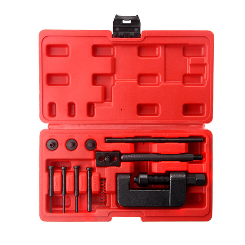 13PCS Chain Cutter Rivet Tool Set Riveting Breaker ATV/Bike/Motorcycle/Cam Drive