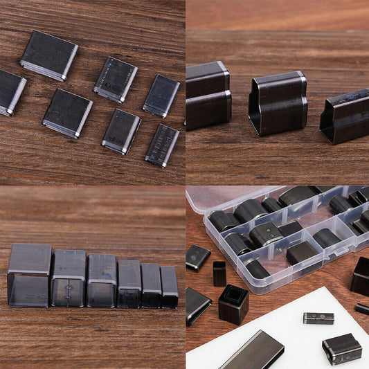 US 52Pcs Assorted Shapes Leather Craft Hollow Hole Cutter Punch Tools with Case