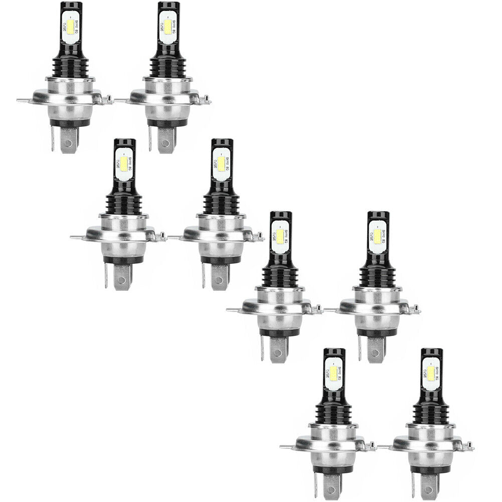 US 4-8 Pcs H4 LED Headlight Bulbs Cool Super Bright Wider Vision strong Beam Kit
