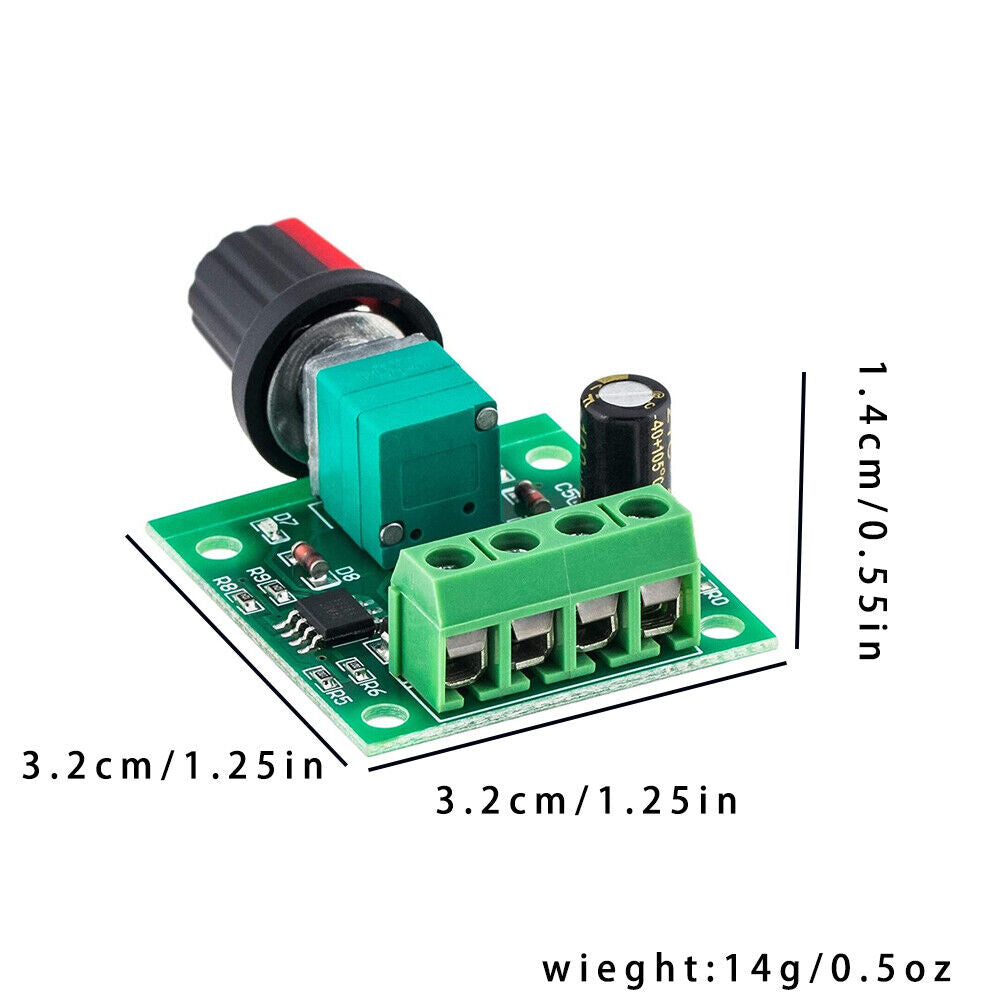 US PWM Low Voltage Dc 1.8V 3V 5V 6V 12V 2A Motor Speed Controller LED Dimmer