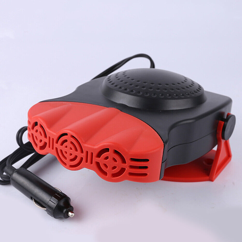 US 1-2 Pack Car Heater 12V 150W Automobile Windscreen Fan Function 3-Outlet Plug