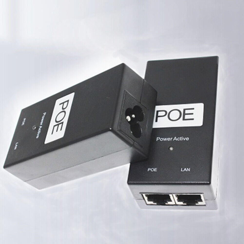 US POE Injector 48V 24W PowerOver Ethernet Adapter IP Phone Camera IEEE 802.3af