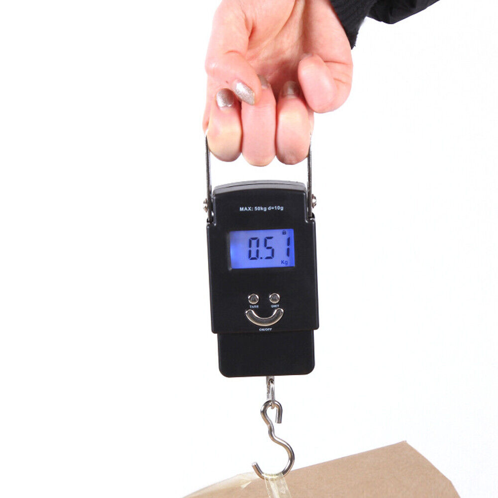 US 2-4 Pc Digital Hanging Scale Comfortable Handle Large Hook Digital LCD Screen