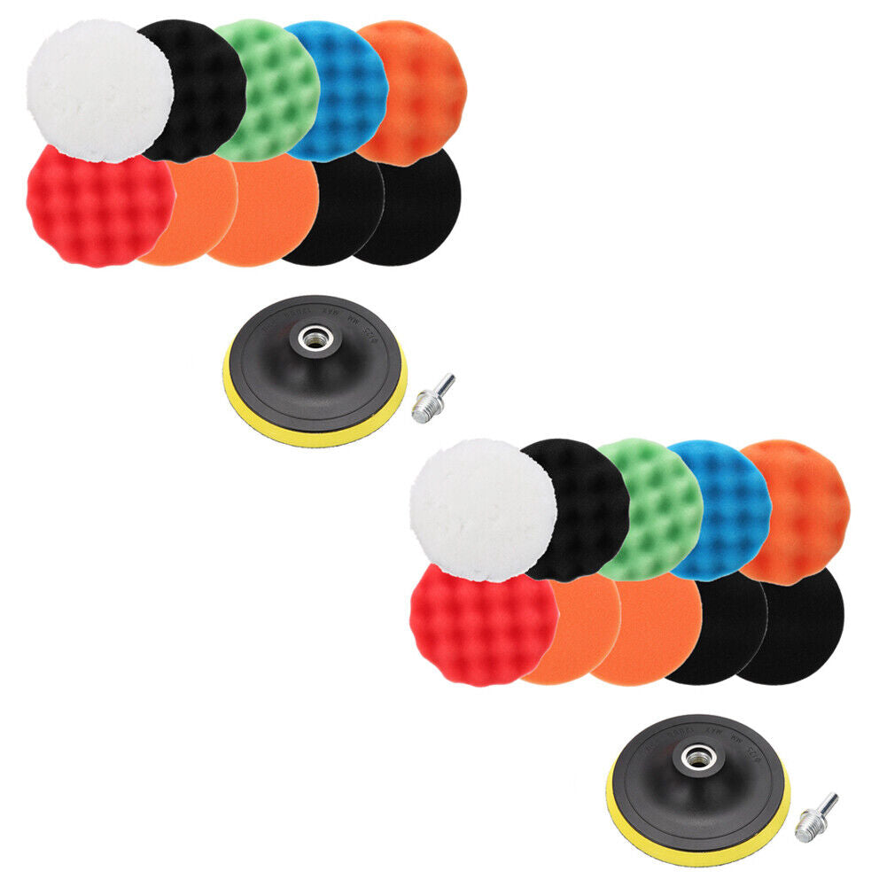 US 2-4 Pack 3 inch Car Polishing Buffing Pads for Drill Sponge Kit Set Waxing