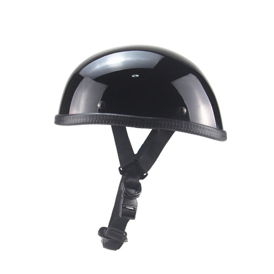 US German Novelty Shiny Black Motorcycle Half Helmet Cruiser Biker S,M,L,XL,XXL
