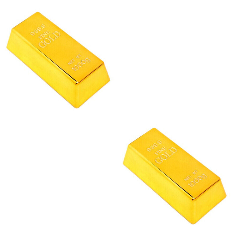 US 2-4Pcs Gold Bar 1 KG Door Stopper Brick Fake Golden Bullion Real Look No Slip