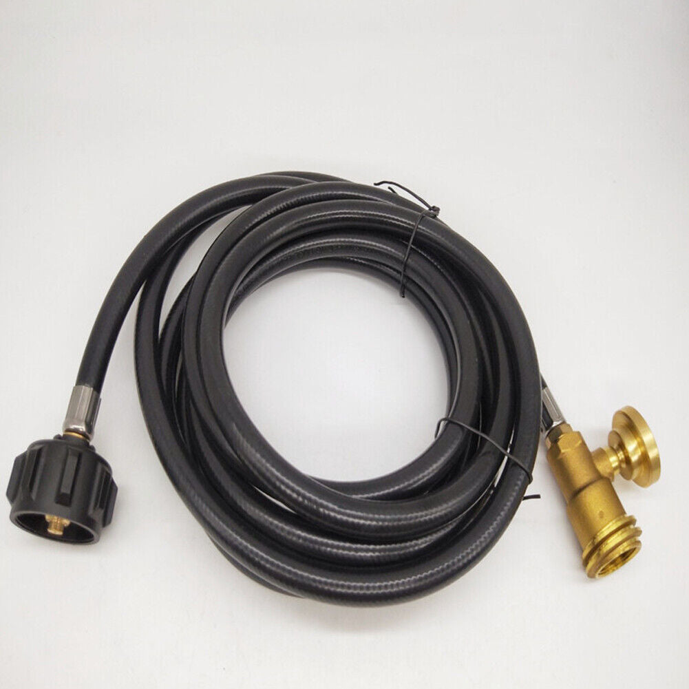 US 12FT Propane Extension Hose w/Gauge for Propane Tank for Most Propane Applian