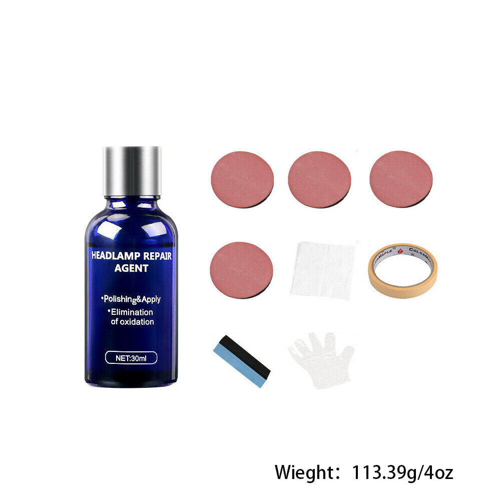 US 2-4 Pack Pro Car Headlight Lens Restoration Repair Kit Polish Cleaning Tool