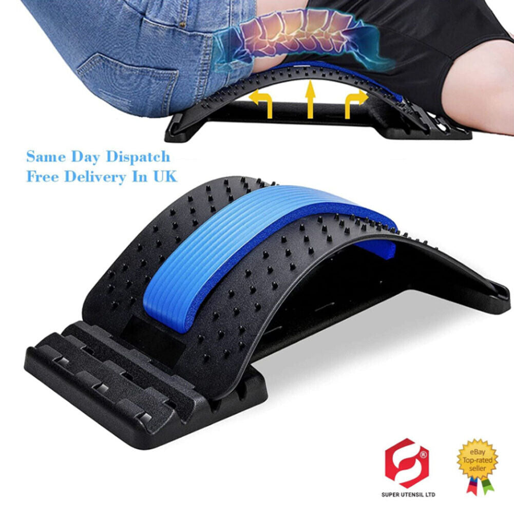 US 1-2 Pc Posture Relief Pain Support Massager Lower Back Lumbar Spine Stretcher