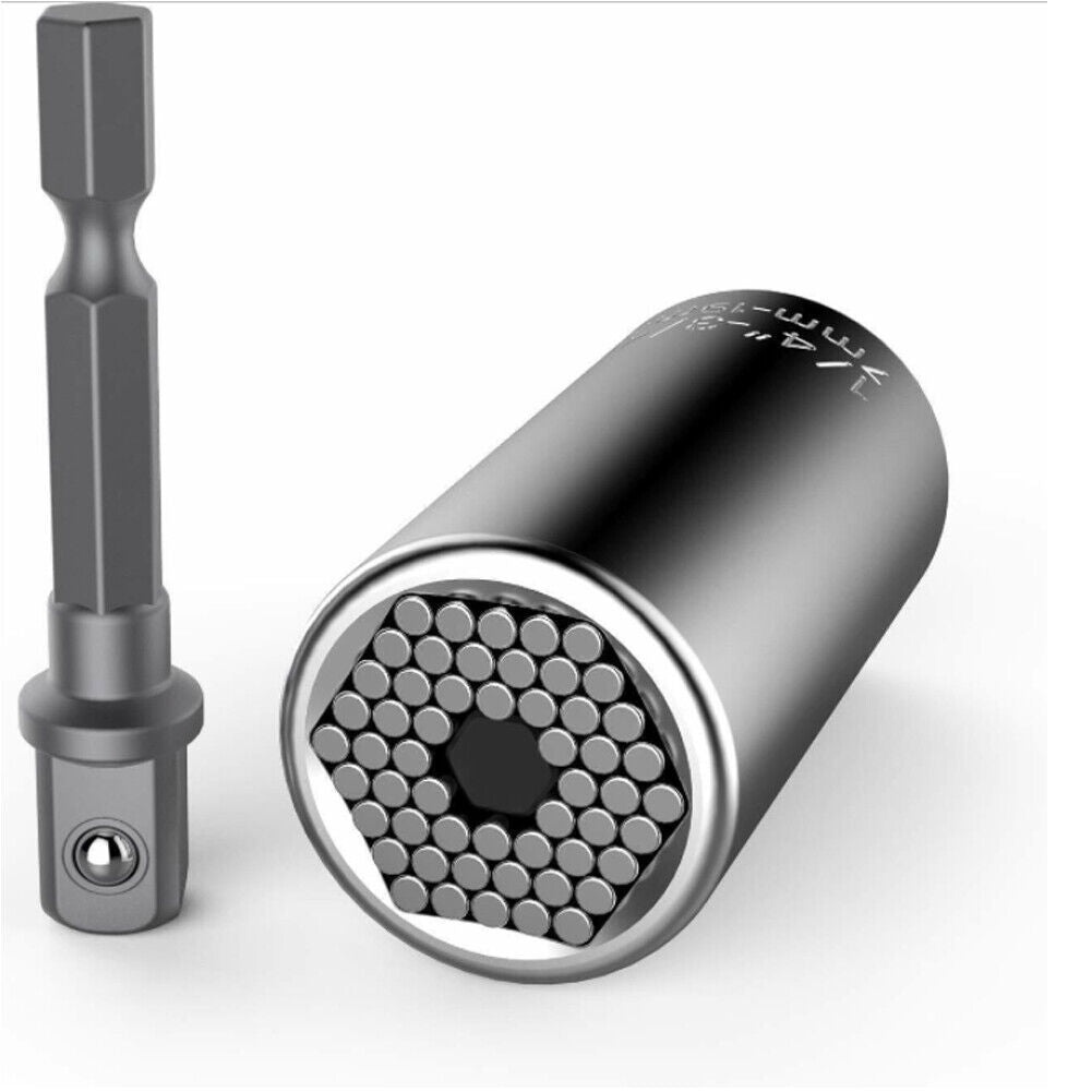 US 1-2 Pcs Universal Socket Wrench Repair Kit Power Drill Adapter Alligator Grip