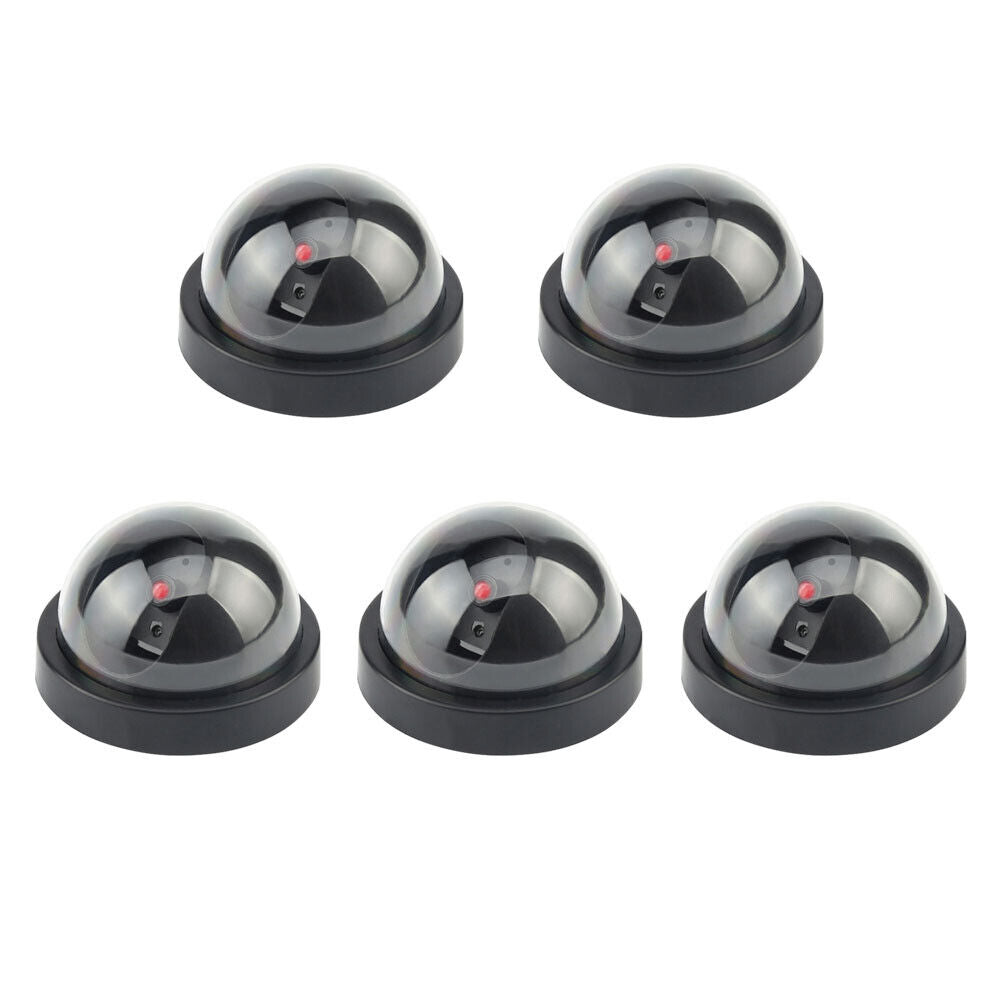 US 5-10Pack Dummy Security Camera Fake Outdoors Dome Wireless Flashing Red Light