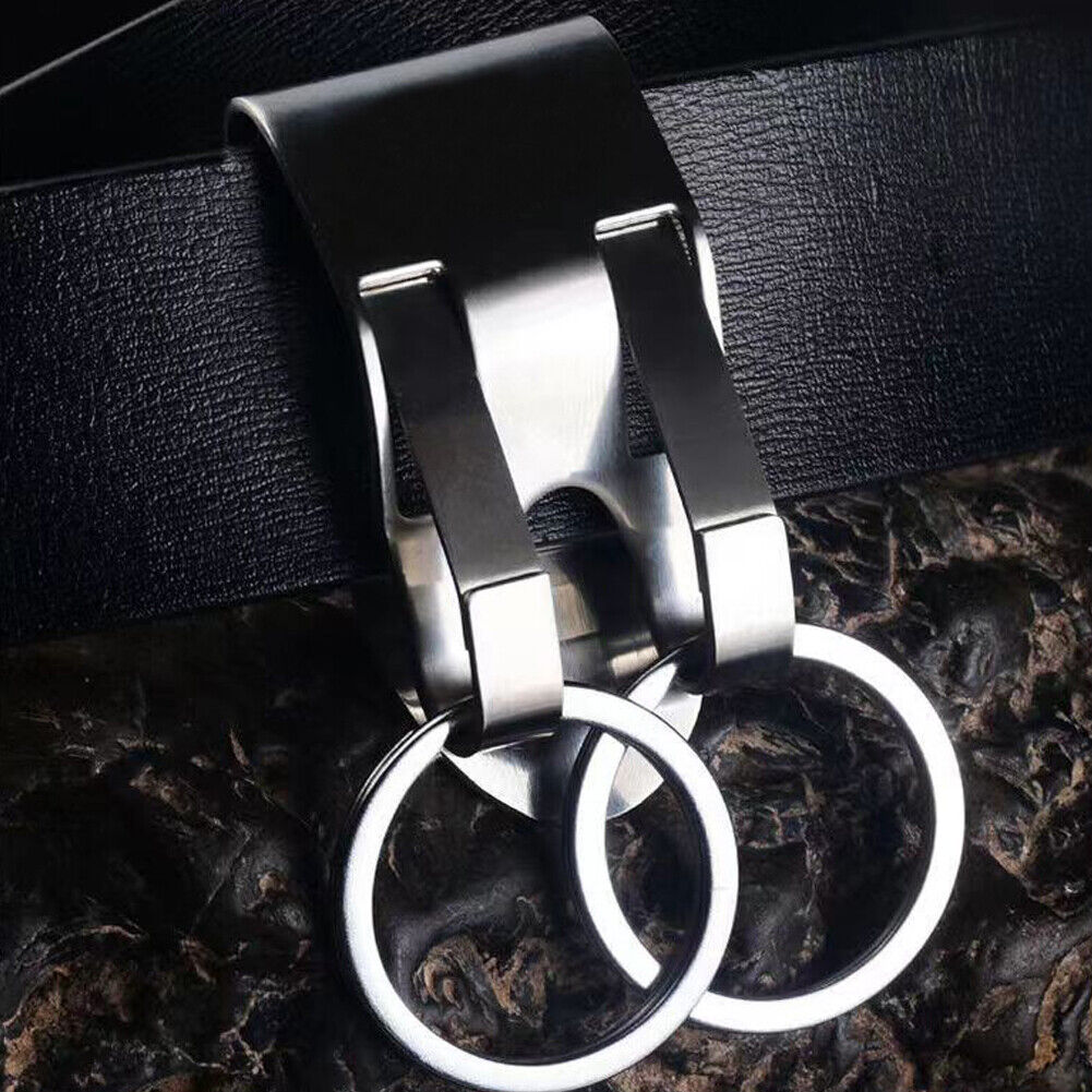 US 1-2 Pack Titanium Carabiner Key Chain Ring Belt Quick Release Detachable Clip