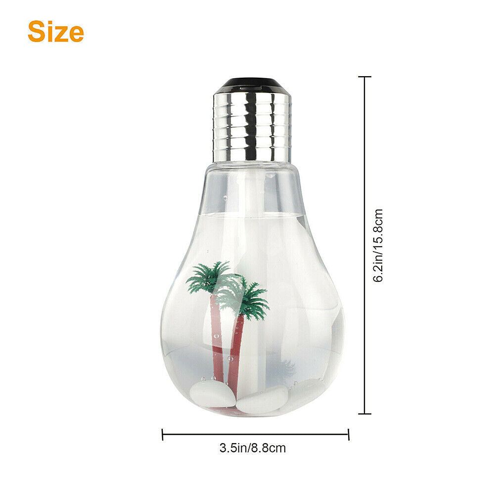 US 1-2 Pack USB Desktop Bulb Air Humidifier Essential Oil Diffuser Aromatherapy