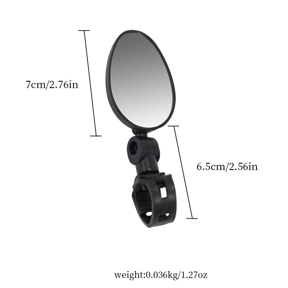 US 2-4 Pack Bike Mirror Cycling Rear View Glass Adjustable 360 Degree Handlebar