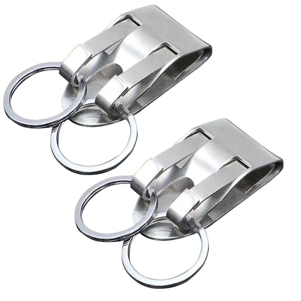 US 1-2 Pack Titanium Carabiner Key Chain Ring Belt Quick Release Detachable Clip