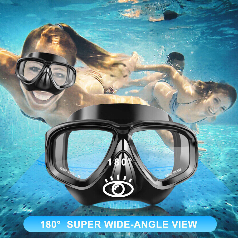 US 1~2 Pack Anti-Fog Scuba Diving Goggles Adult Swimming Mask Snorkel Nose Cover