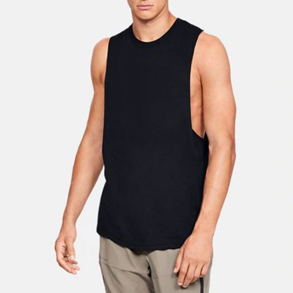 US Men Gym Muscle Singlets Workout Tank Top Bodybuilding Sleeveless T-shirt