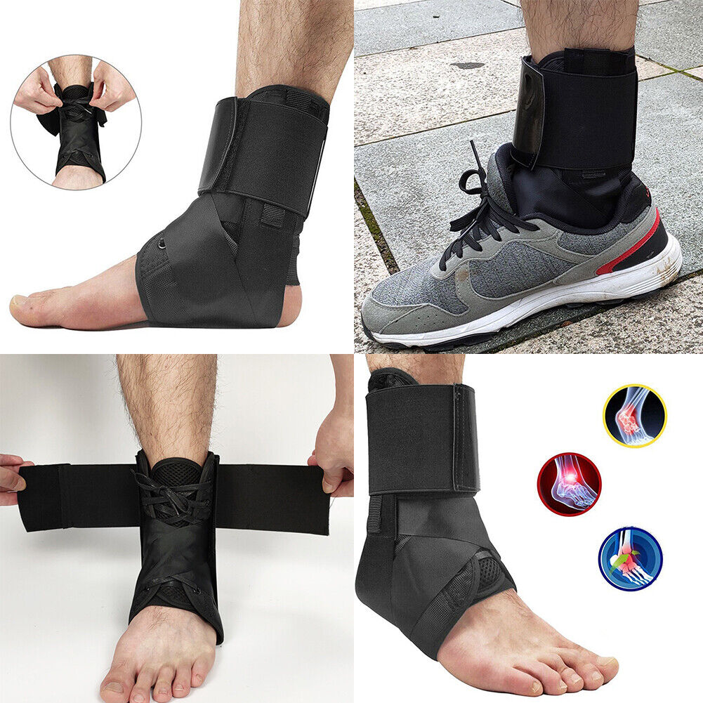 US 2 Pc Ankle Brace Running Basketball Injury Recovery Sprain Pain Relief Unisex