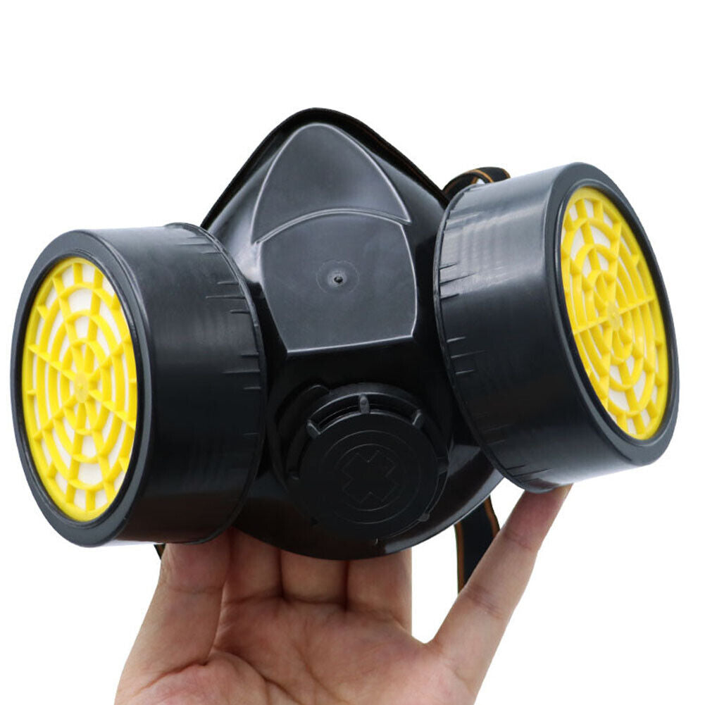 US 1-2Pc Emergency Survival Safety Respiratory GasMask Goggles Protection Filter
