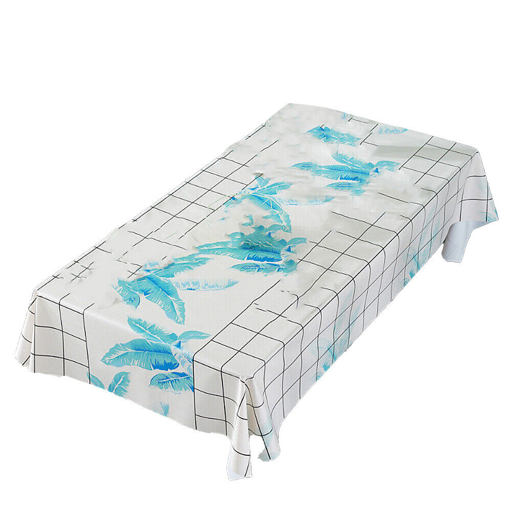 US Vinyl Square Table Cover Wipe Clean PVC Tablecloth Oil-Proof/Waterproof Stain