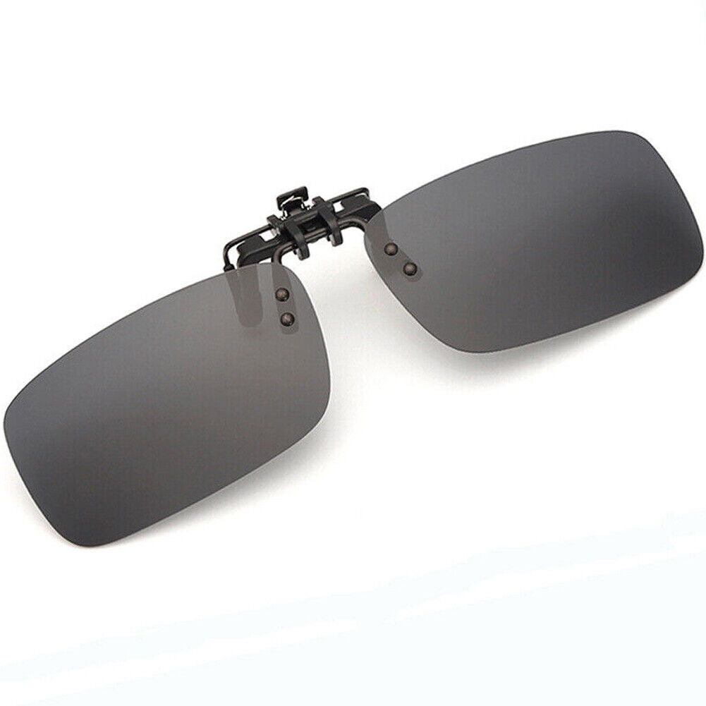 US 2-4 Pc Flip Up Clip On Sunglasses Glasses Polarized Night Vision Driving Len