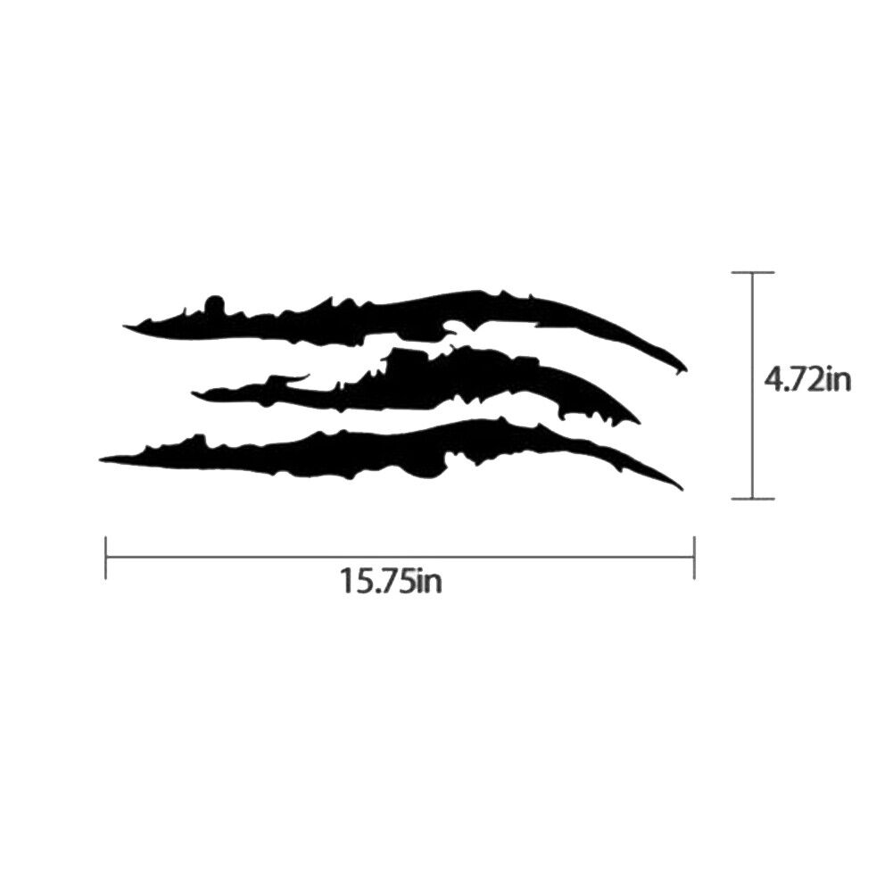 US 2-4Pc Monster Claw Mark Scratch Car Headlight Sticker Stripe Reflective Decal