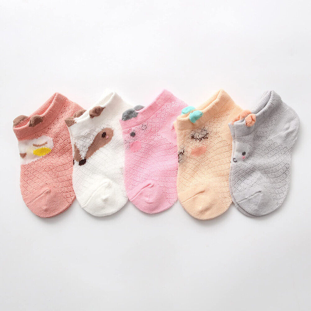 US 10 Pairs Baby Infant Toddler Kid Soft Mesh Sheer Light Anti-Odor Summer Socks