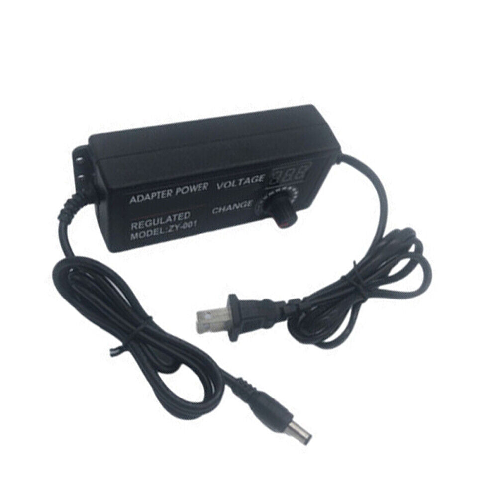 US 1-2 Pcs Universal Adjustable AC DC Supply Adapter Charger LED 3V-24V Display