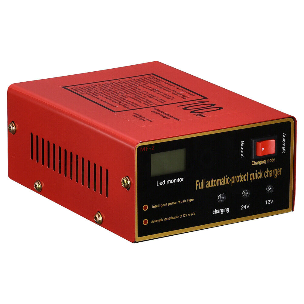 US Maintenance Free Battery Charger 12V/24V 10A 140W Output For Electric Car Pro