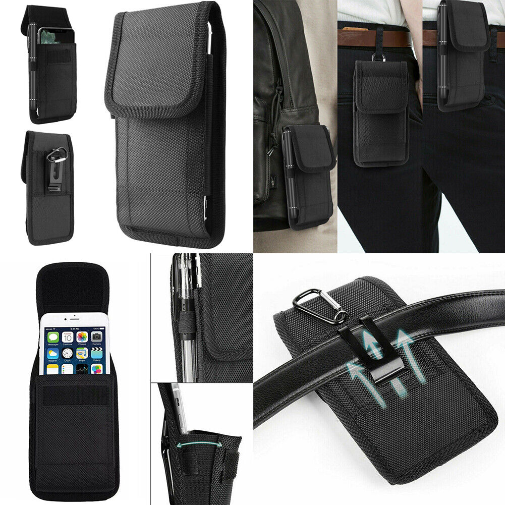 US 1-2 Pcs Blocking Cell Phone Holster for iPhone Vertical Wallet Belt Clip Case