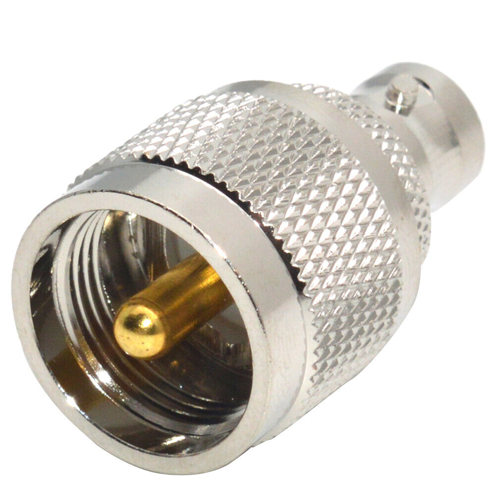 US 2-4 Pack BNC Female to UHF Male PL-259 Coaxia Cable RF Adapter Connector