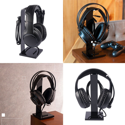 US 1-2 Pack Headset Headphone Stand Acrylic Universal Earphone Holder Orgainizer