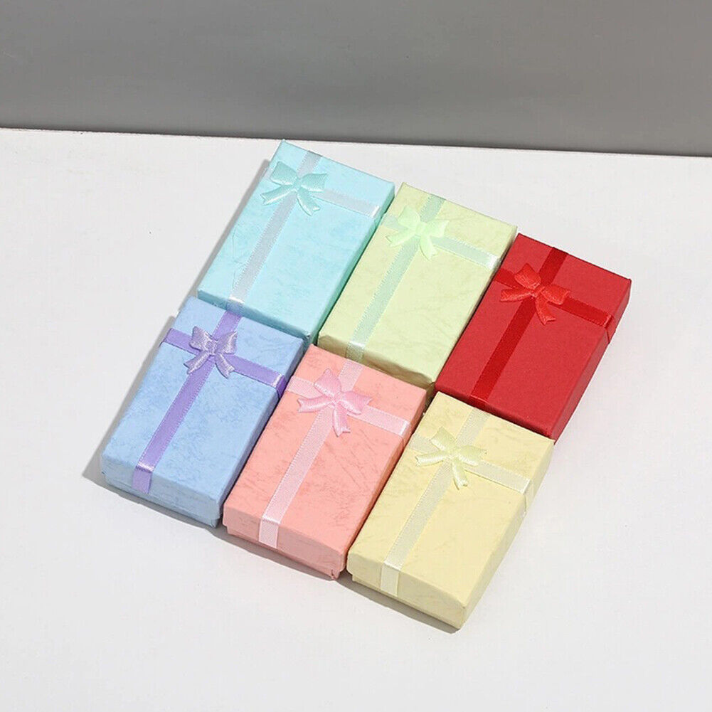US 24-48Pack Jewelry Boxes Necklace Earrings Ring Gift Cardboard Bulk, 6 Colors