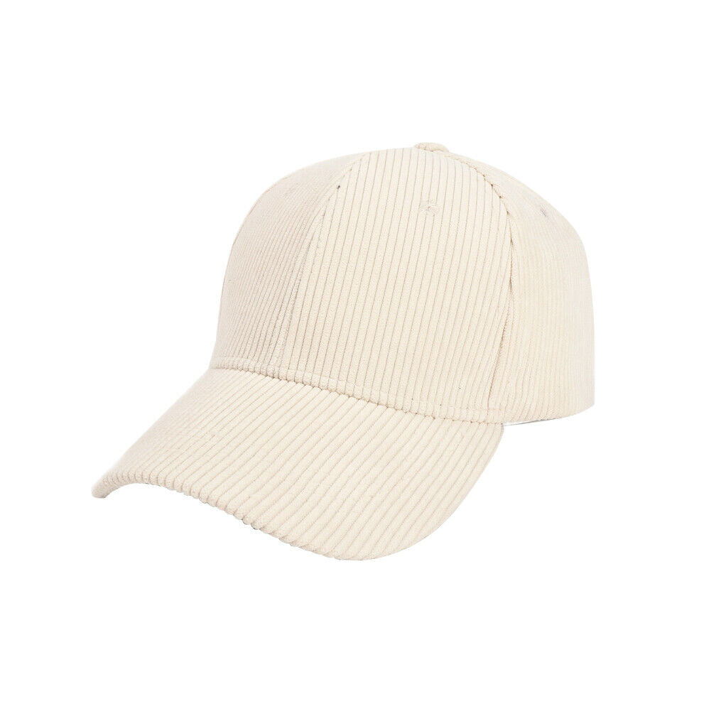 US 1-2 Pcs Cotton Corduroy Baseball Cap Classic Adjustable Plain Hat Warm Unisex