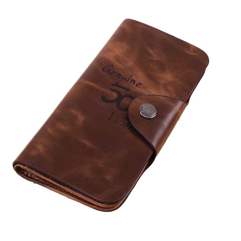 US 1-2 Pack Men Leather Wallet Bifold ID Card Holder Check Clutch Billfold Purse