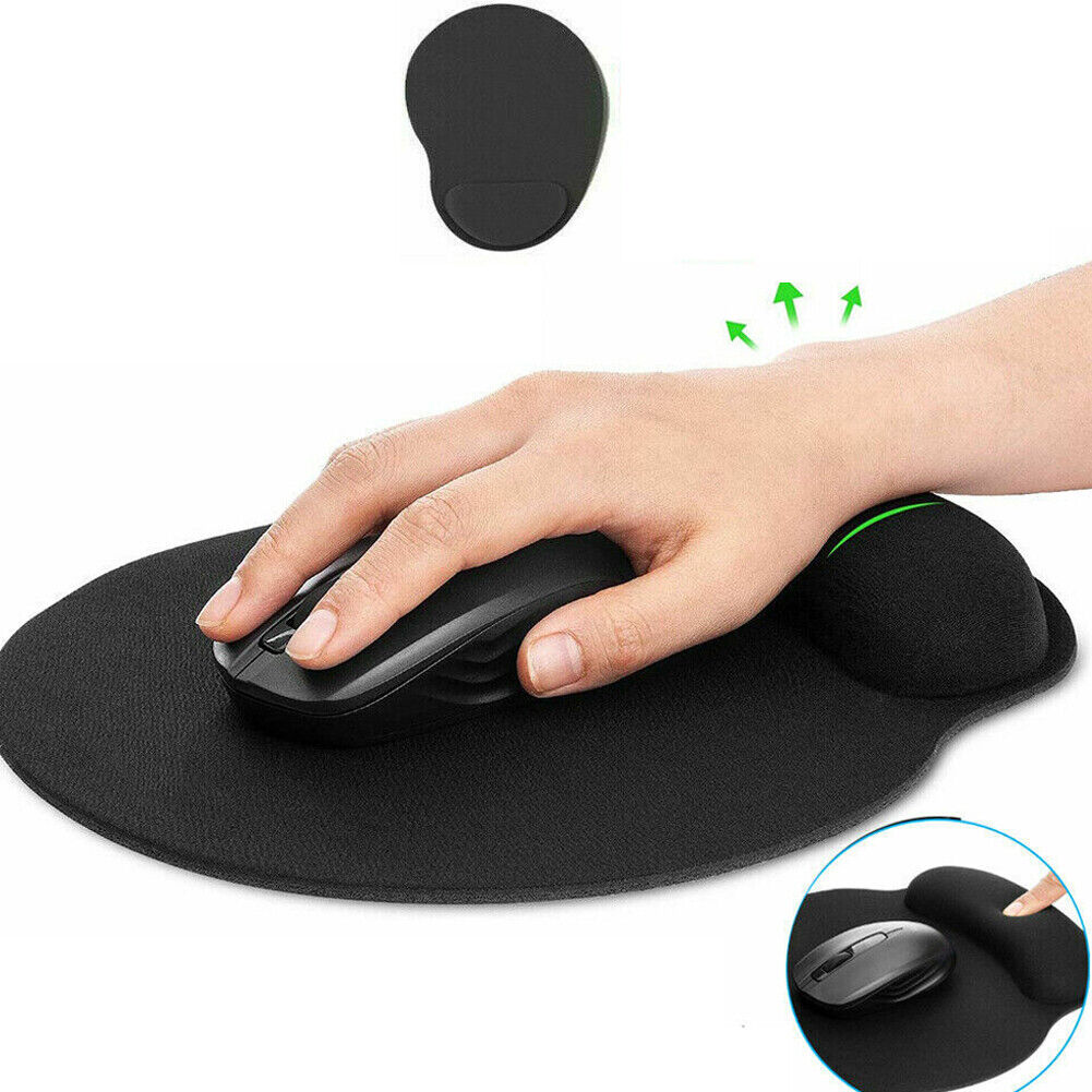 US 2-4 Pack Ergonomic Comfortable Mouse Pad Mat With Wrist Rest Support Non Slip