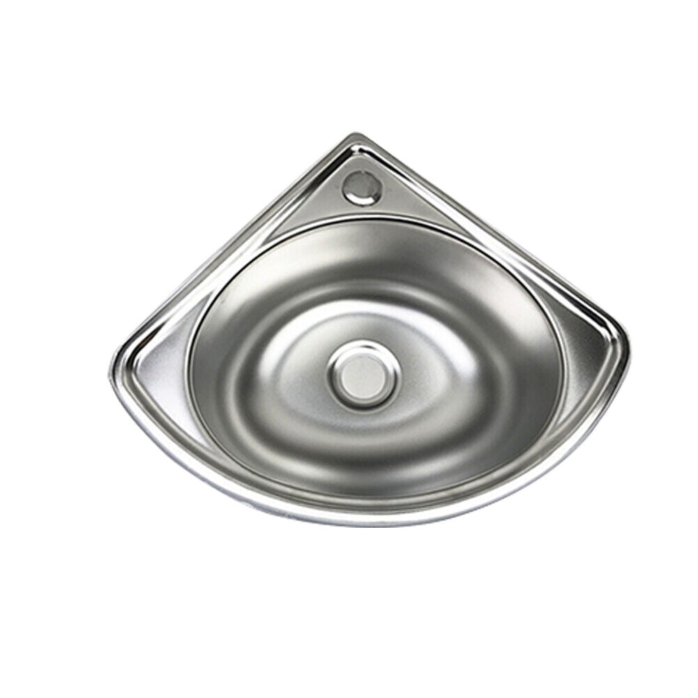 US Corner Narrow Sink RV Kitchen Sink Bathroom Sink Stainless Steel Bar Sink