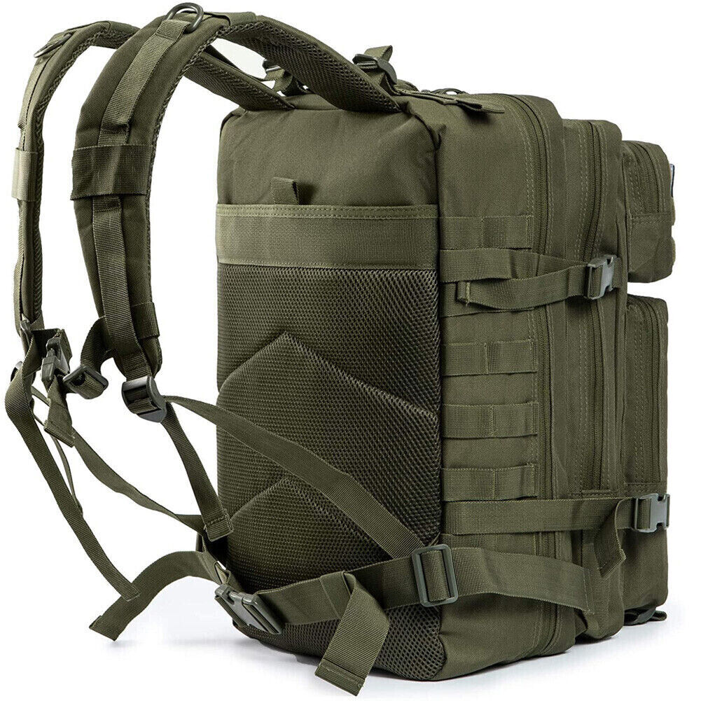 US 45L Large Military Tactical Backpacks Army Assault Pack Hiking Treek Rucksack