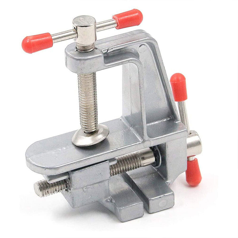 US 2-4 Pack Mini Vice Clamp 3.5" Aluminum Vice Miniature Jewelers Clip On Table