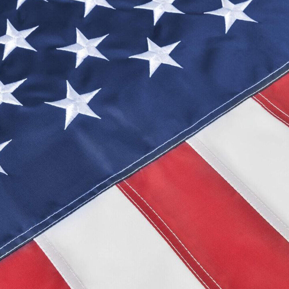 US 1-2 Pc American Flag Deluxe Tear Proof Series Featuring Tough Polyester 3x5Ft