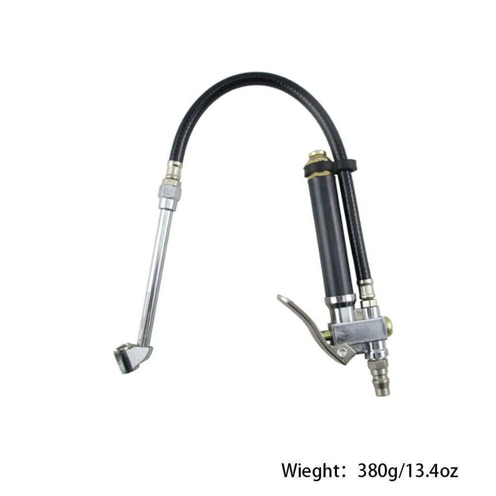 US 1-2 Pcs DUAL CHUCK TIRE INFLATOR with AIR PRESSURE GAUGE 10-120 PSI Rubber